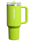 STANLEY Quencher ProTour Flip Straw Tumbler with Leakproof Lid 40 oz | Built-In Straw & Handle | Cupholder Compatible for Travel | Insulated Stainless Steel Cup | BPA-Free | Chartreuse