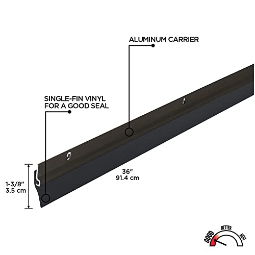 m-d Building Products 05173 91,4 cm Triple Fin Aluminium und Vinyl Tür Sweep