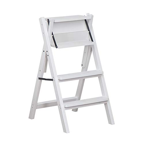 Taburete de cocina plegable de madera con 4 escalones para alcanzar estantes altos 2