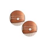Rainway 2 pulseras para mujer de plata, oro blanco de 18 quilates con iniciales multicapa, dos en una pulsera con letras M y D discos, regalo de joyería para mujeres y niñas (M & D)