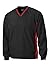 Sport-Tek Tipped V-Neck Raglan Wind Shirt S Black/True Red