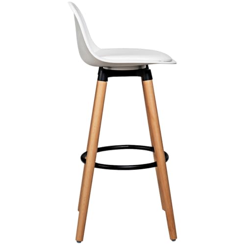 SlickBlue Set de 2 Butacos para Bar de 28.5 Pulgadas con Patas de Madera de Haya y Reposa Pies miniatura 6
