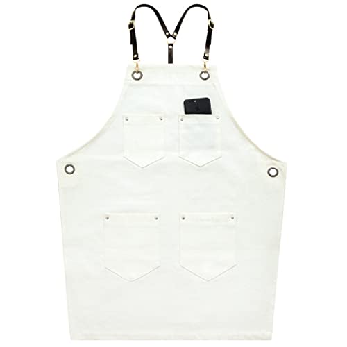 Tablier cuisine anti-taches 4 poches pour protéger vos vêtements - 2