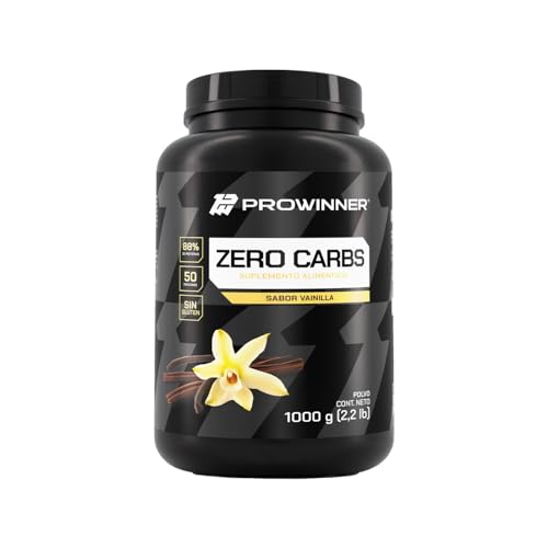 Proteínas, PROWINNER | Zero Carbs, Proteína Sin Carbohidratos, Suplemento Alimenticio, Sabor Vainilla, 18g de Proteína por Porción, Rinde 50 Servicios, Sin Grasas, con...