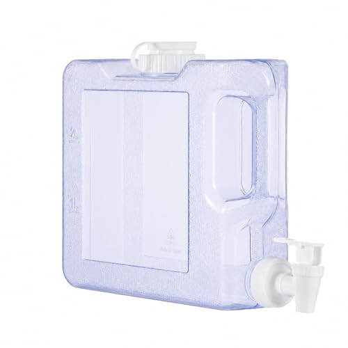 LN COZY CORNER Water Container Tap Desktop Dispenser Plastic PETG Fridge Beverage Tank Drink Dispenser with Tap Juice for Office Camping Party Easy Clean & Portable (3L)