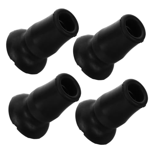 Didiseaon 4Pcs Slip Cane Tips Durable Trekking Pole Foot Covers Crutch Foot Pads for Enhanced Stability and Safety Replacement Tips for Walking Sticks and Canes