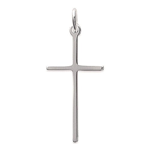 Pendentif croix chrétienne en argent 925 poinçonné de 16x31mm