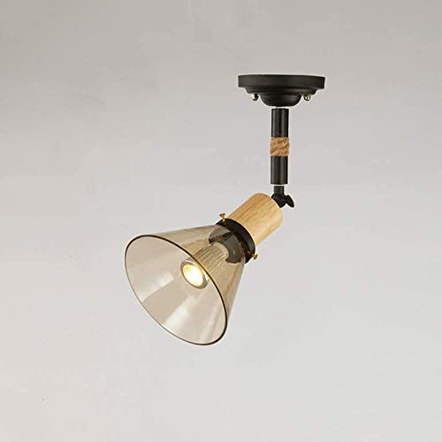 Plafonnier LED en bois et fer forgé pour sublimer votre chambre