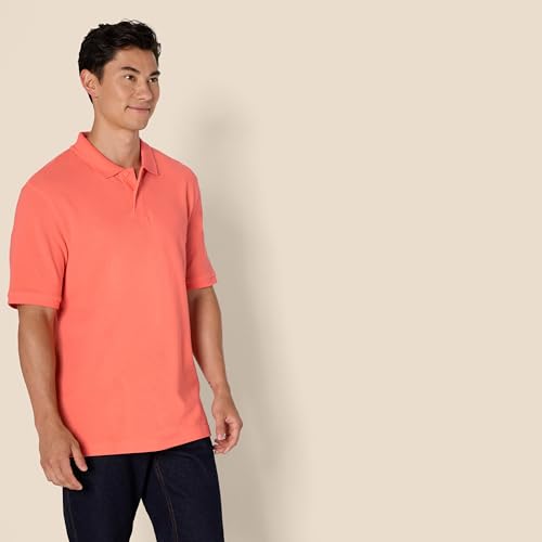 image for Amazon Essentials Men's Regular-Fit Cotton Pique Polo Shirt (Available