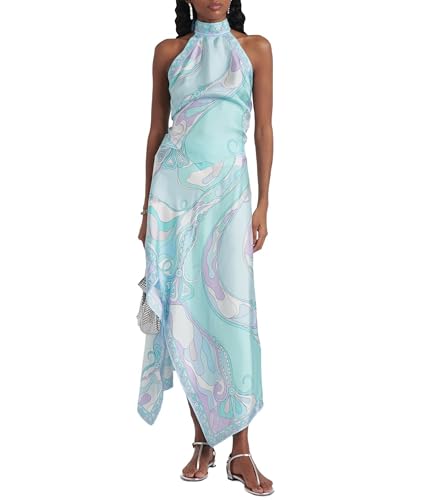 RISCUYY Sexy Two Piece Skirt Set for Women Printed Satin