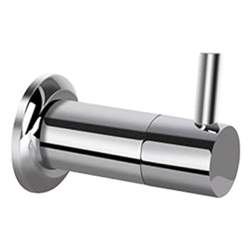 Kerovit Nucleus KB111032 Brass Concealed Stop Cock Trim with Flange (Silver)