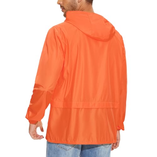 American Trends Raincoat for Men Waterproof with Hood Mens Rain Jacket Windbreaker Jackets Rain Coat3