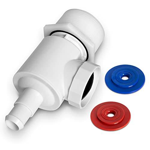 Wall Fitting Connector Fit for Polaris Cleaner - Pressure Relief Hose Connect Assembly Fit For Polaris Zodiac 180 280 380 Pool Cleaner Vacuum Sweep, Quick Connect Wall Fitting Replaces 9-100-9001