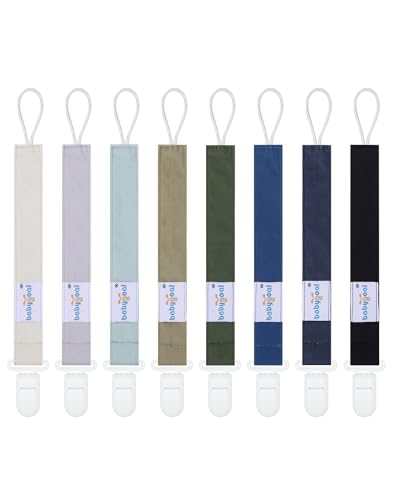 Image of Babygoal Pacifier Clips 8 Pack, Pacifier Holder Clips for Baby Boys and Girls Fits for Most Pacifier, Binkie Styles & Baby Teethers & Toys and Gift-Neutral Color 8PS45