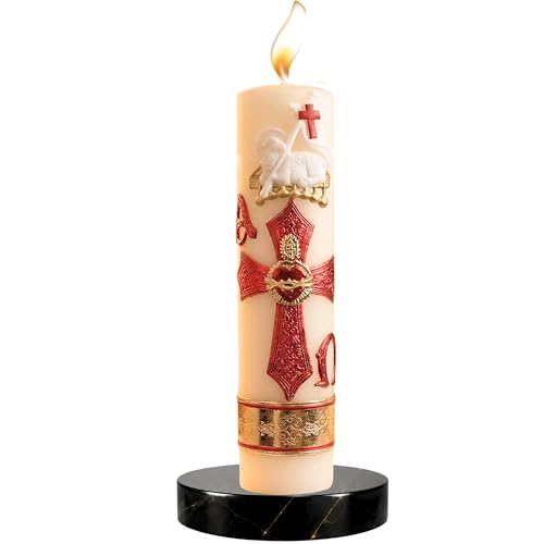Cirios religiosos catolicos Grandes - Cirio Pascual catolico - sirios catlicos Grandes - Saint Candles Prayer Candles - Our Lady of Guadalupe Religious Candle - Catholic Candle Pascuales