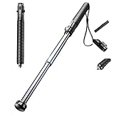 自動巻き取り式伸縮トレッキングポール 高性能タイプ 軽量 頑丈 アウトドア 車載用 防身用 携帯便利な折りたたみウォーキングスティック 登山・キャンプ ハイキング 自己防衛対応 (26インチ)