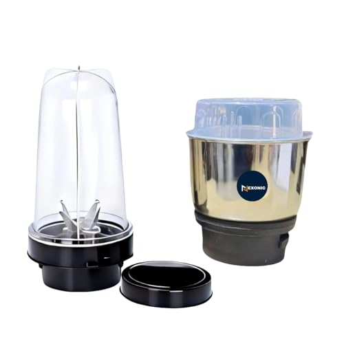 Image of Heavy Quality Chutney250 ML for All mixer Grinder & Unbreakable bullet mixer grinder set with a versatile bullet mixer juicer500 mL universal 4-teeth coupler,2-slot compatible.