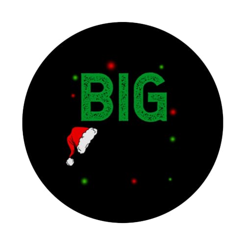 Big Bro Brother Christmas Family X-Mas Ugly Design Santa PopSockets Swappable PopGrip, Black - Image 3