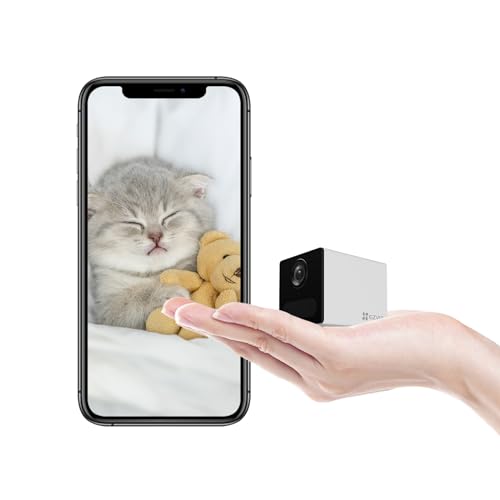 EZVIZ CB2 ペットカメラ みまもりカメラ 防犯カメラ 小型 室内用 充電式 バッテリー内蔵 50日駆動 マグネット Alexa対応 3年保証 日本仕様 ホワイト
