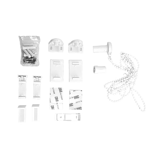 Blindecor | Kit de Mecanismo para Cortinas Enrollables | Compatible con Tubos de 17 mm   Blanco | Caja mecanismos de sustitución Completo