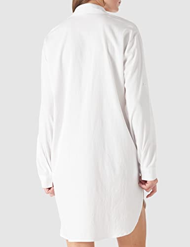 Women's Casual Cuffed Long Sleeve Button Down Shirt Dress Plus Size V Neck Tunic Blouses Tops with Pockets4