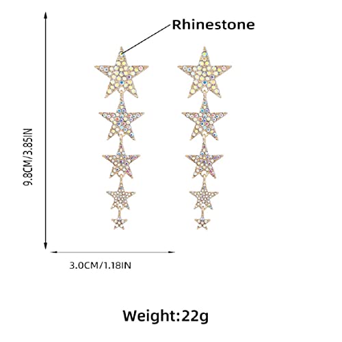 Star Tassel Earrings, Shooting Star Dangle Earrings For Women, Bohemian Star Fringe Earrings, Sparkling Star Stud Earrings Star Boho Jewelry, Lucky Star Drop Earrings For Girls, Cute Star Statement Earrings Accessories Gift (Gold) #TOP1