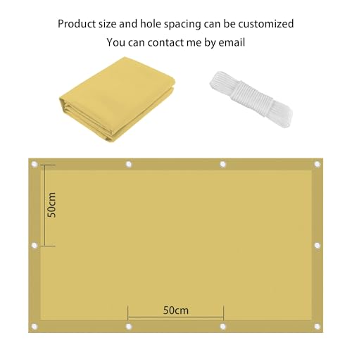 Voile d'ombrage étanche rectangulaire 2x3.5m jaune sable - 7