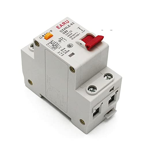 Disjoncteur à courant résiduel 63A DZ40LE 230V 1P+N pour tableau électrique domestique