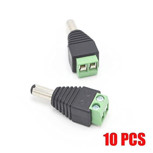 Adaptateur jack mâle 12V 2.1 5.5 mm CC fiche connecteur pour ruban LED unicolore - 5
