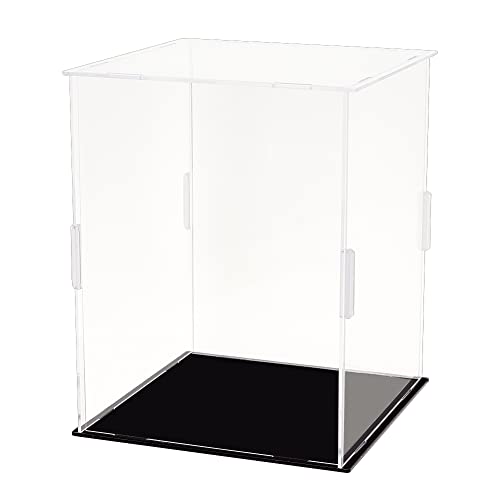 FINGERINSPIRE Mini Helmet Display Case with 13 Rubbers 6.5x6.5x8.1 inch Assemble Clear Acrylic Dustproof Box Transparent Waterproof Protection Showcase Holder for Basketball Model