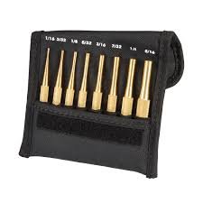 STARRETT 12473 Brass Drive Pin Punch 8PC Set