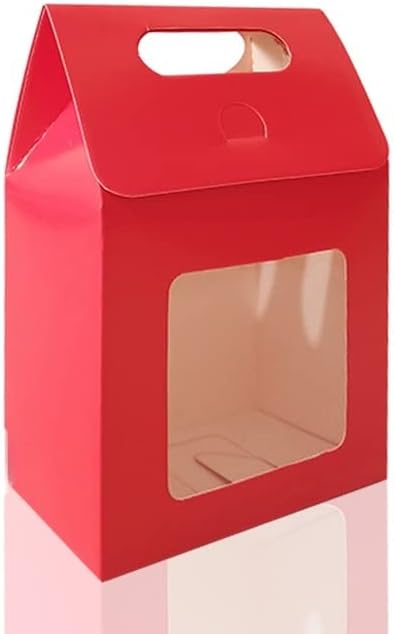 122448 piezas de papel kraft portátil bolsas de regalo bolsas de embalaje de dulces de boda con PVC transparente para ventanas de sellado de