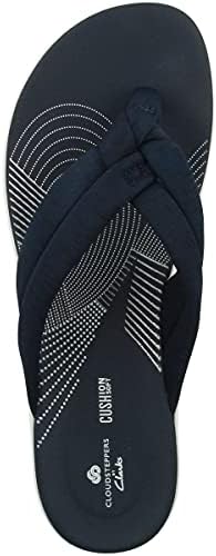 Clarks Women's Arla Kaylie Flip-Flop, Navy Textile, 7.5 | Image 1