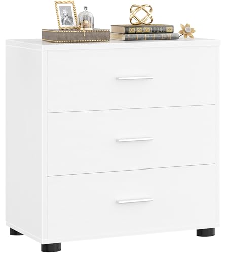 Aheaplus 21.7 White Wood Closet Drawers with 3 Drawers