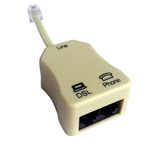 Tecnostore ADSL Filtre RJ11 Câble Modem Internet Téléphone Socket Splitter PC