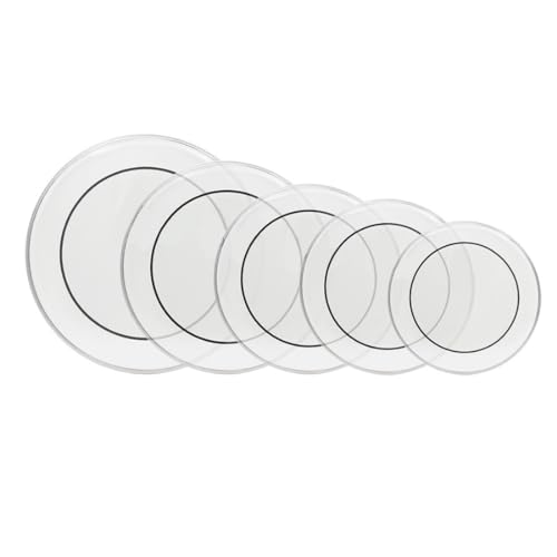 Professional 12' 13' 14' 16' 22' PET Drum Heads Drum Skin Suit ((12' 13' 14' 16' 22' Transparent)