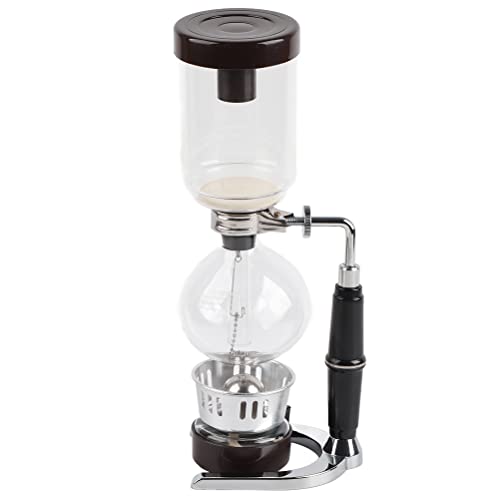 Cafetera de Sifón Portátil de Acero y Vidrio 14.3 pulg