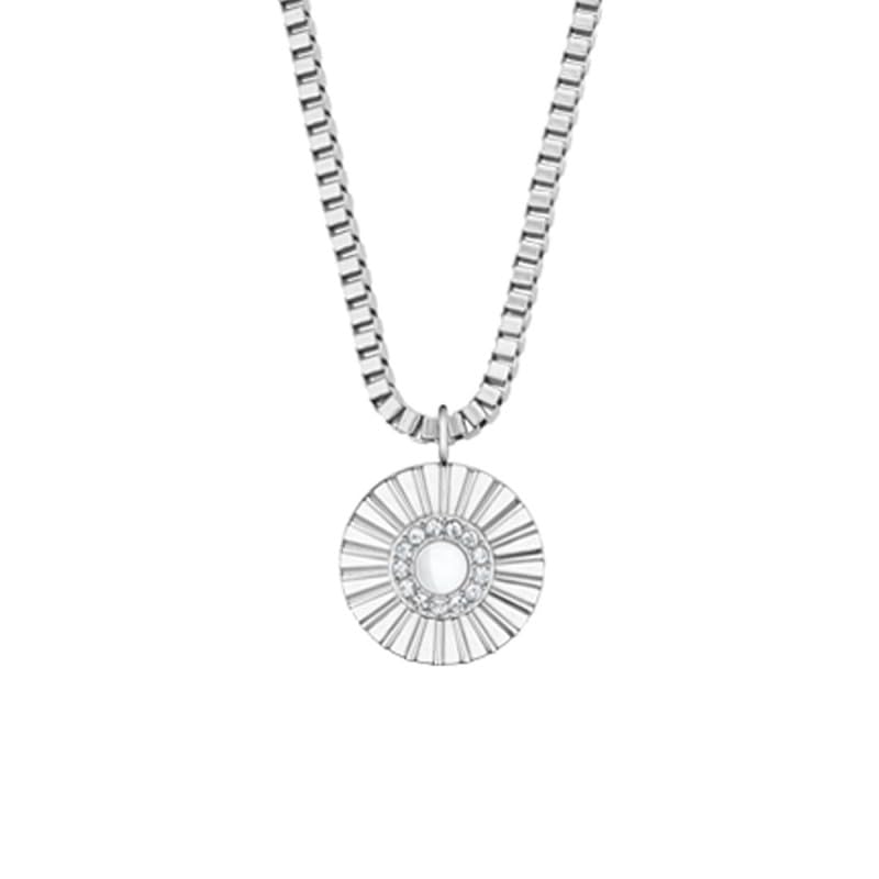BERING Arctic Flowers - Parure di gioielli con collana e orecchini a cerchio in argento