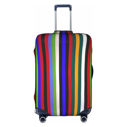 Colored Stripes print Trolley case protective cover, Fashion Suitcase Protector Fits, hidden zipper