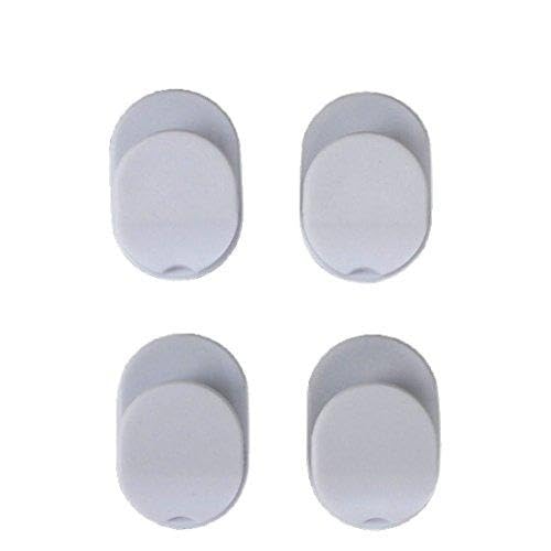 Little Sky ( TM ) Ring Hook Bracket Sticky Replacement for Car Phone Mount Homes Offices and more (4pcs - White)
