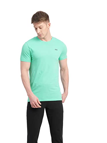 Image of Jack & Jones Men Cotton Round Neck Slim Fit Casual T-Shirt