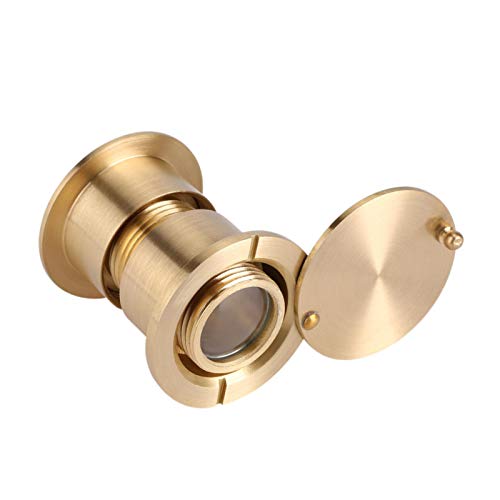 Mirilla para puerta con ángulo de visión de 28mm y cubierta de privacidad resistente (Dorado) miniatura 4