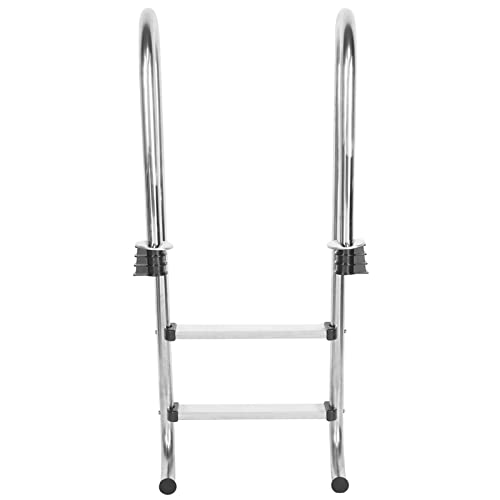 Escalera de piscina de acero inox. 2 peldaños antideslizante miniatura 2