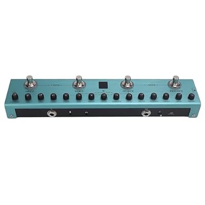 Drfeify Digital Bass Guitar Pedal Processor, Multi Effects Rechargeable Electric Guitar Effector 36 Tones 9 AMP 8 IR for Music Enthusiasts