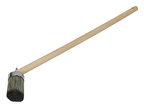 Faithfull Striker Pinsel mit großer Reichweite – 50 mm abgewinkelter Pinselkopf mit 60 cm langem Holzstiel für schwer erreichbare Stellen
