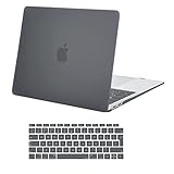 MOSISO Compatible with MacBook Air 13 inch Case 2022 2021 2020 2019 2018 M1 A2337 A2179 A1932 Retina Display with Touch ID, Protective Plastic Hard Shell Case & Keyboard Cover Skin, Gray