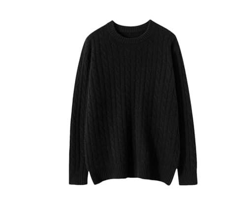 Hamthuit Men's Round Neck Sweater Casual Warm Slim Fit Sweater Crew Neck Long Sleeve Sweater