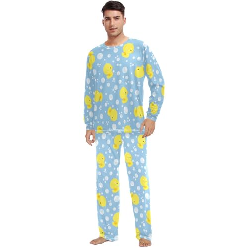 Fustylead Various of Background Matching Couple Pajama Sets 2 PCS Flower Lounge Long Sleeve Sleepwear Pants Set for Men Women2