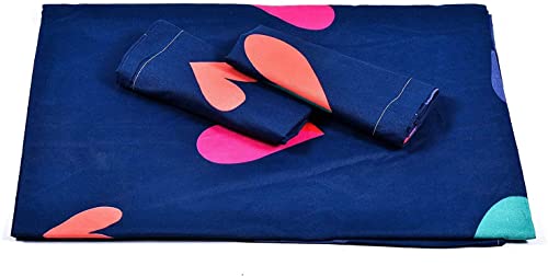 RRC Glace Cotton Elastic Fitted Printed King Size Double Bed Bedsheet with 2 Pillow Covers Fits Upto 8 inches Mattress,Size- 72x78(Inches) Elastic On All Around Side to Grip The Mattress