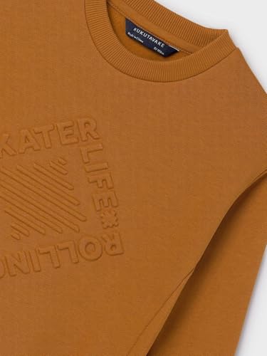 Mayoral Embossed Pullover for Boys Amber2